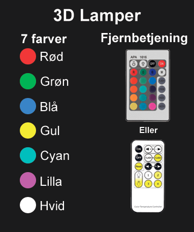 7 farver - 1 fjernbetjening