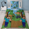 Minecraft sängkläder - Scen blå