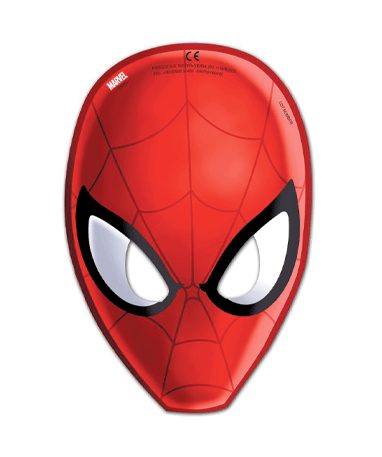 Spiderman maske - 6 stk.