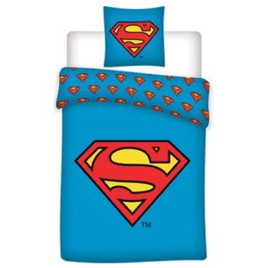 Superman sengetøj - 140x200cm - 70x90cm