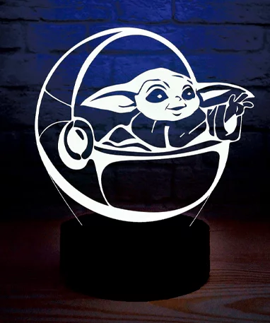 Baby Yoda 3D-lampa - The Mandalorian