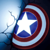 Captain America-sköld 3D LED-lampa - Marvel
