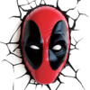 Deadpool mask - LED 3D lampa