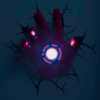 Iron Man hand - LED 3D lampa