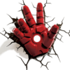 Iron Man hand - LED 3D lampa