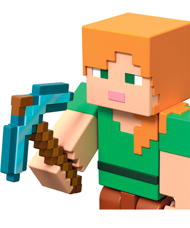 Minecraft Alex actionfigur 8 cm【1-3 dagars frakt】