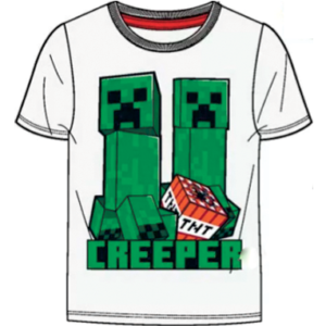 Minecraft hvid creeper t-shirt