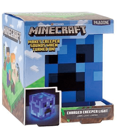 Minecraft Laddad Creeper-lampa - Blå