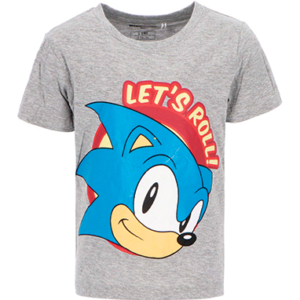 Grå Sonic t-shirt til børn 6-14 år