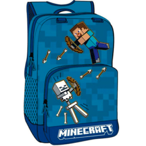 Minecraft Steve & skelet skoletaske