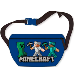 Minecraft blå bæltetaske