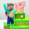 Minecraft Steve diorama-lampa