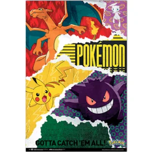 Pokemon Gotta Catch them all affisch - 61x91cm