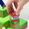 Minecraft Steve diorama-lampa
