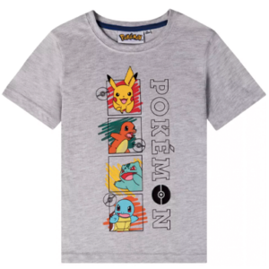Pokemon grå t-shirt til børn - 5-12 år