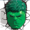 Hulk Huvud 3D LED lampa - Marvel