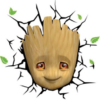 Marvel Baby Groot 3D LED Lampa