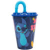Stitch mugg med flexibelt sugrör