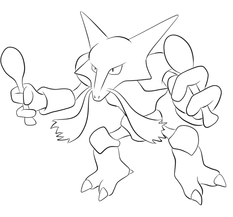 Alakazam tegning - farvelægning