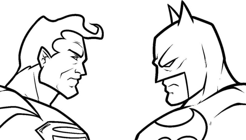 Batman vs Superman målarbilder - färgläggning