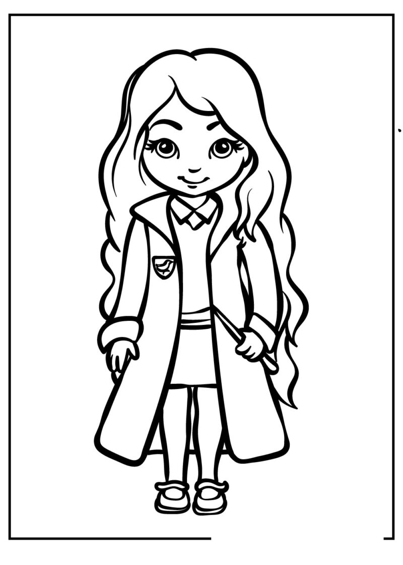 Harry Potter Hermione målarbild - färgläggning