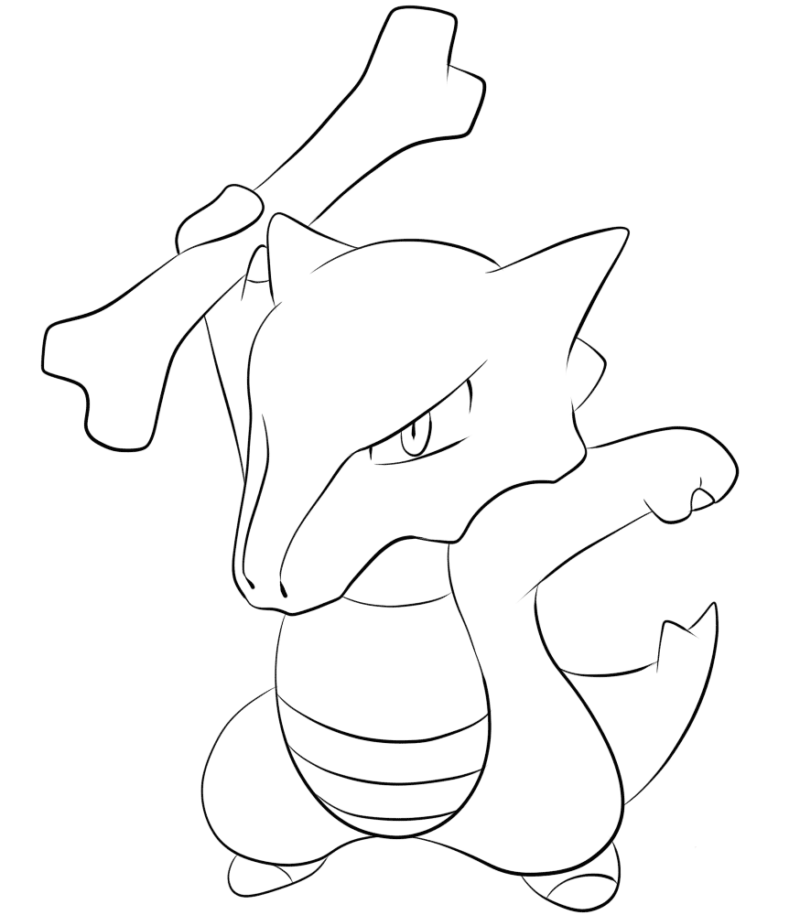 Marowak tegning - farvelægning