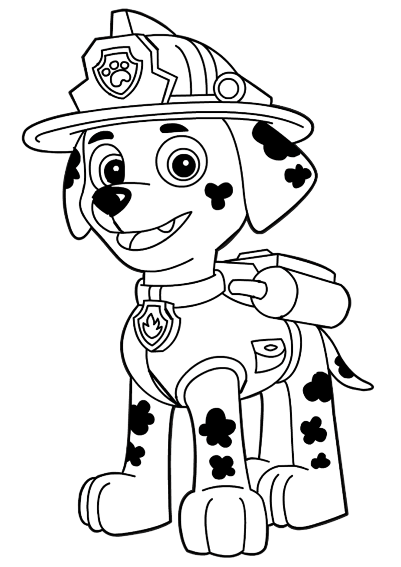 Marshall målarbild - färgläggning - Paw Patrol