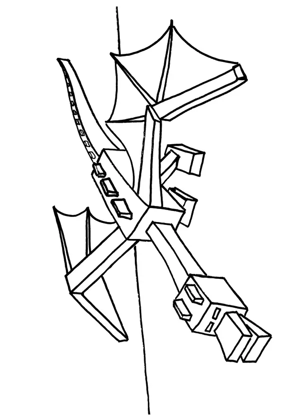 Minecraft Ender Dragon målarbild - färgläggning