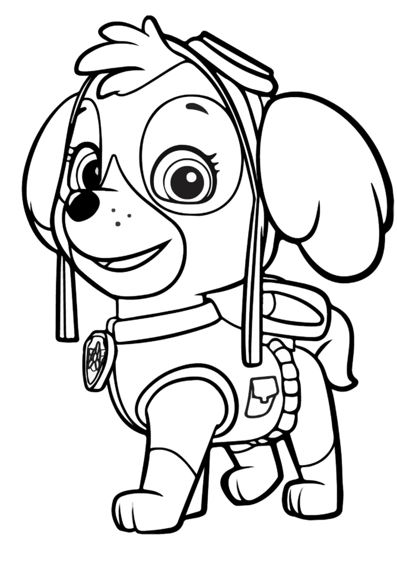 Skye målarbild - färgläggning - Paw Patrol