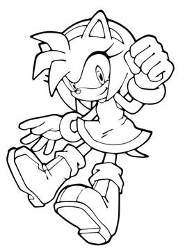 Klicka för att skriva ut Sonic Amy Rose målarbilder