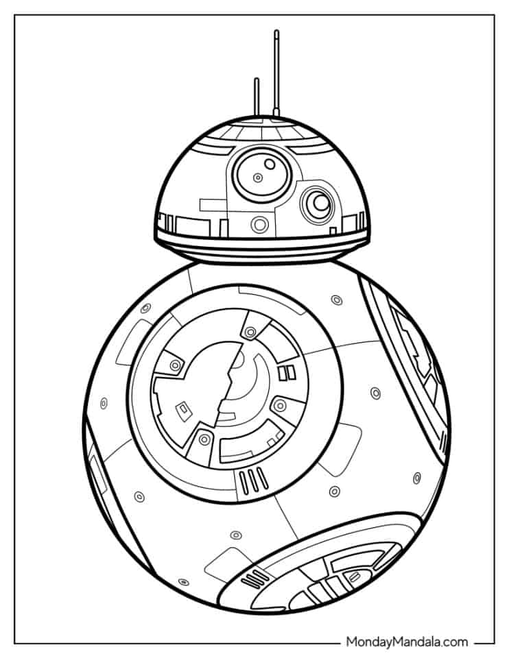 Star Wars BB8 målarbilder - färgläggning