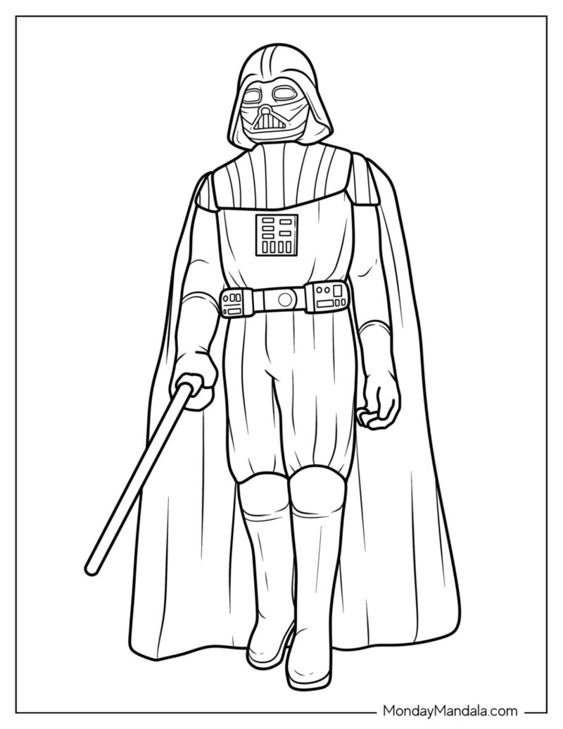 Star Wars Darth Vader målarbilder - färgläggning