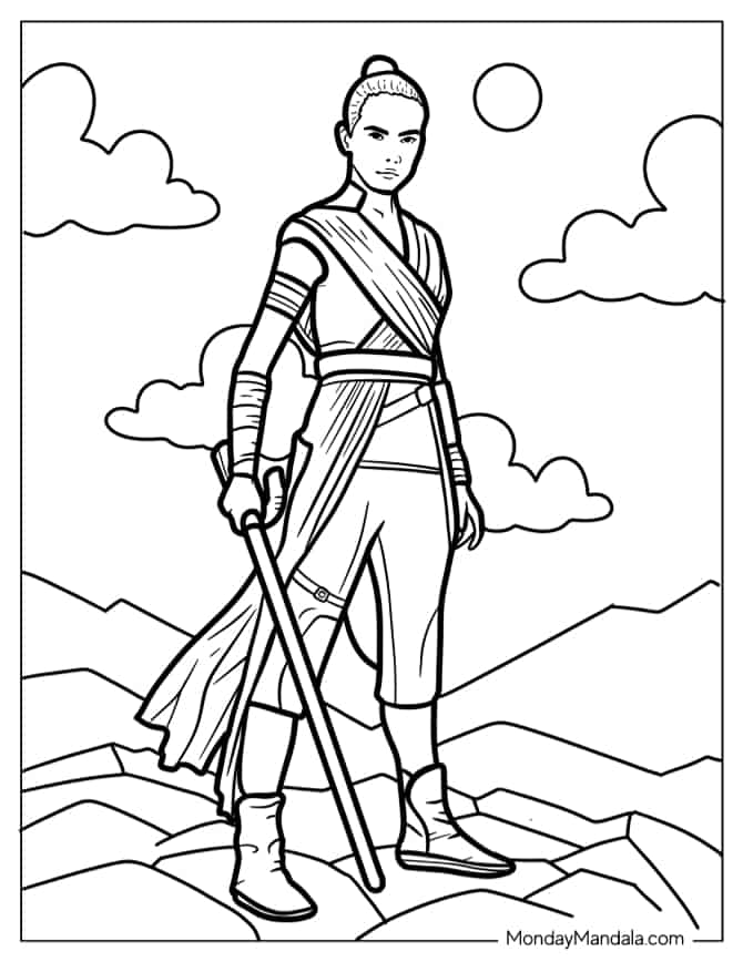 Star Wars Rey målarbilder - färgläggning