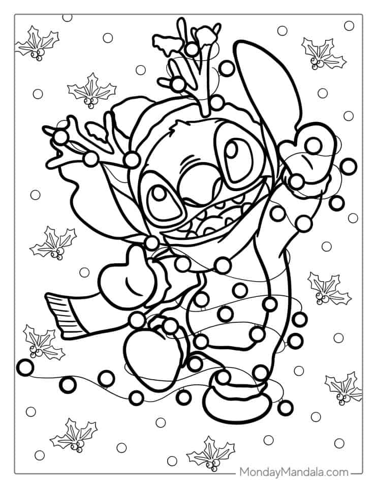 Stitch jul målarbild