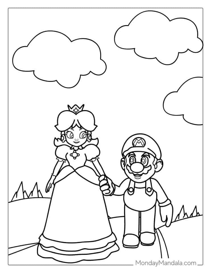 Super Mario Peach målarbild