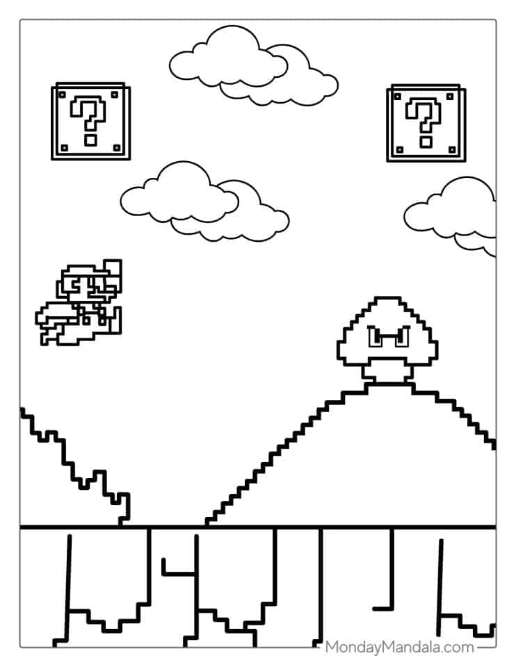 Super Mario spel målarbild