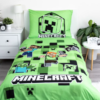 Minecraft sängkläder - Grön & vit