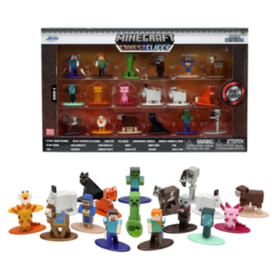 Minecraft 18 st metallfigurer paket - 4cm