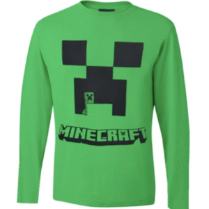 Minecraft creeper långärmad t-shirt - 6-12 år - Logo