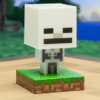 Minecraft skelett figur med ljus
